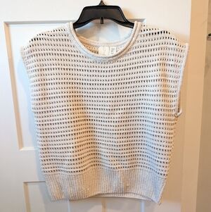Joie Cream Open-Knit Vest